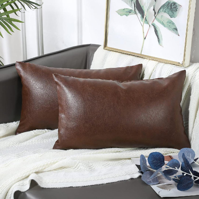 Leather clearance bed pillows